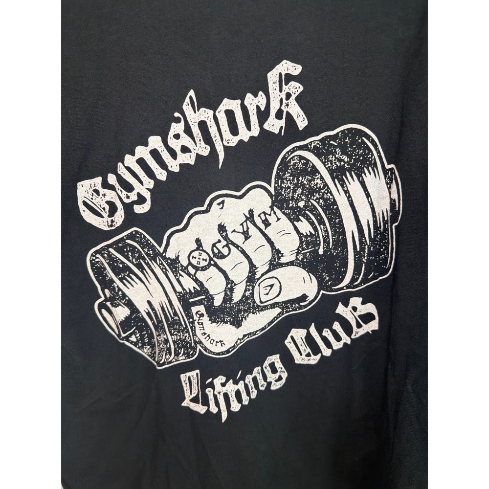 Gymshark Lifting Club Graphic T-Shirt Mens Medium Black Dumbbell Gym Tee - Picture 2 of 6